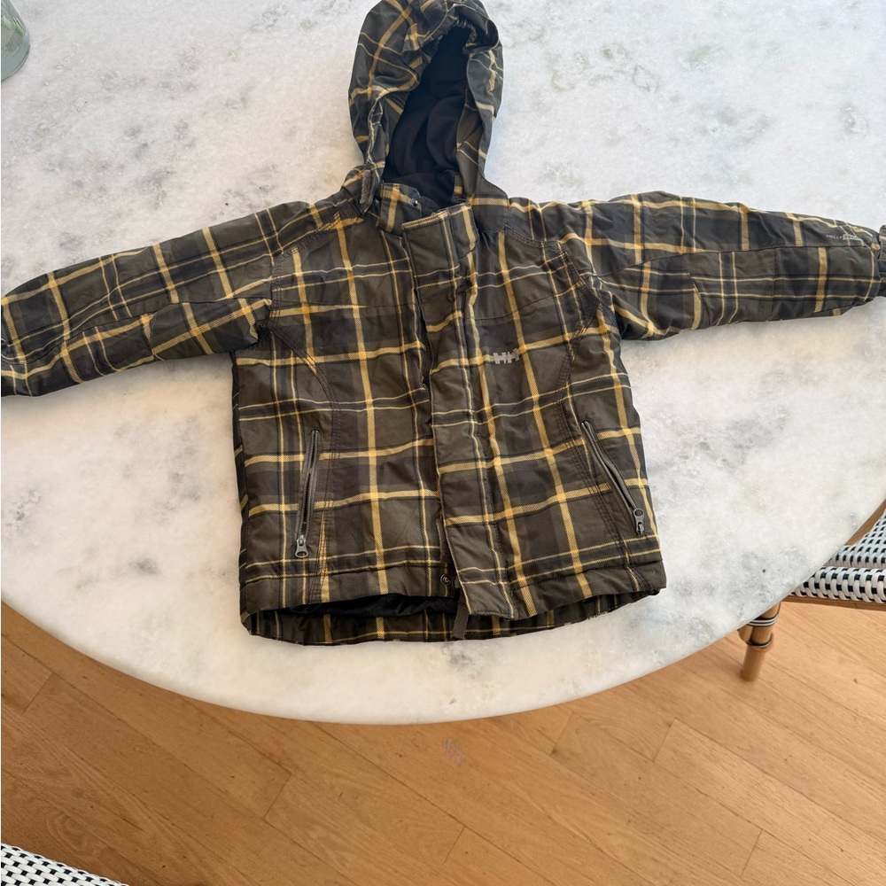Helly Hansen Yellow and Black Plaid Jacket